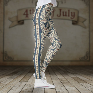 Legging Águias Americanas Estrelas e Listras Florais ID129