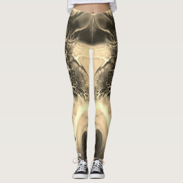 Legging Agulha de relâmpago com cinza com asas de borbolet