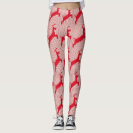 Legging Agulhas Festivas Festivas De Ferro Vermelho