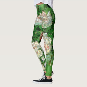 Legging Ainda com vida: Rosas rosa por Vincent van Gogh