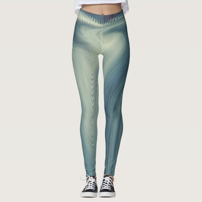 Legging Airelas-Blueberry e Pernas-do-Impressão (Frente)