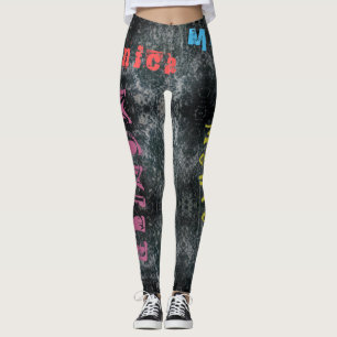 Legging Ajustes de Nome de Repetição Personalizadas
