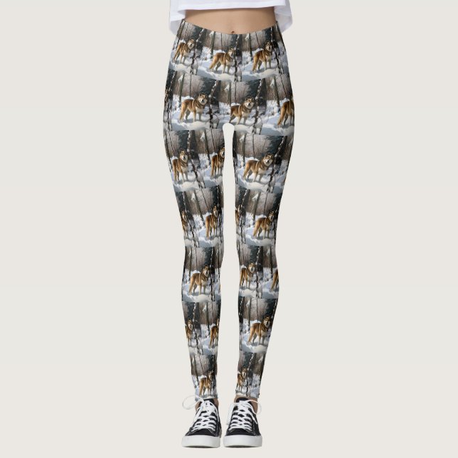 Legging Akita Deixe Nevar Natal (Frente)