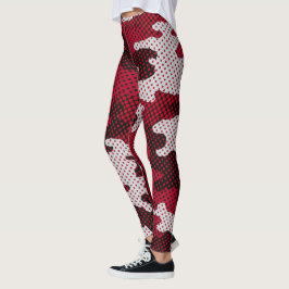 Legging Alabama Crimson & White Bold Tide Camo Printed