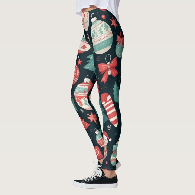 Legging Alegria de Natal, Férias de Natal, Presente de Nat (Esquerda)
