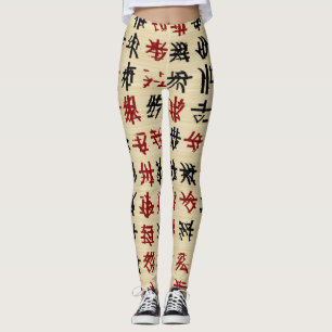Legging alfabeto chinês