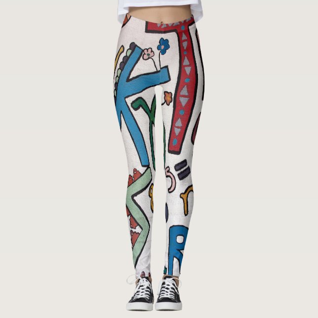 Legging Alfabeto Colorido (Frente)