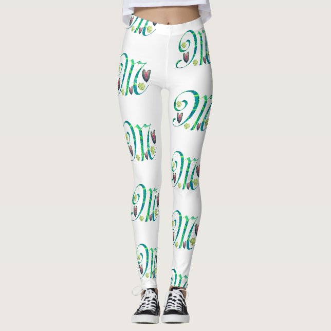 Legging Alfabeto Tropical: M (Frente)