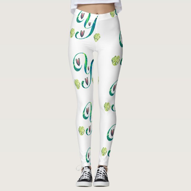 Legging Alfabeto Tropical: Y (Frente)