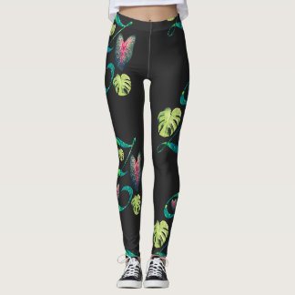 Legging Alfabeto Tropical: Z no Preto