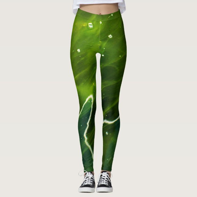 Legging Algas Verdes e Lema Água (Frente)