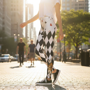Legging Alice no País das Maravilhas - Padrão de Diamante