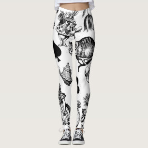 Legging Alice White Rabbit Wonderland Classic