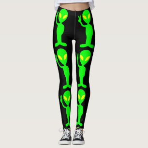 Legging ALIENÍGENA GREEN MAN YOGA CALÇA LEGAGENS engraçada