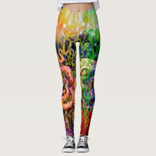 Legging Aliens de polvos de águas-vivas