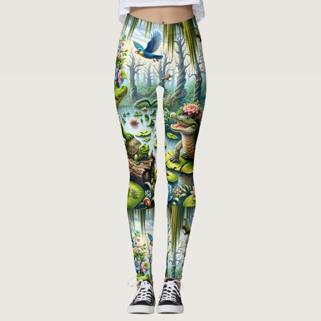 Legging Alligator Fantasy Swamp Thunder_Cove (Frente)