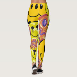 Legging Almofada Mikitiez Carinha Feliz jardim amarelo