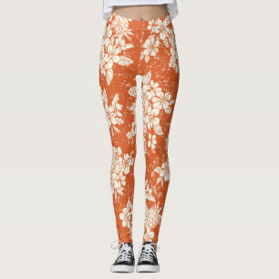 Legging Aloha Spirit: Hibiscus-Pineapple Harmony.