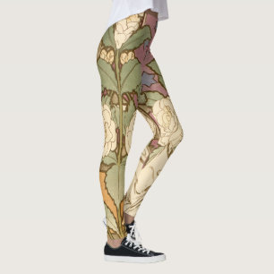 Legging Alphonse Mucha Estrelas Elegantes Art Nouveau Camé