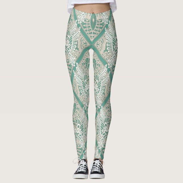 Legging amada de menta de pássaro (Frente)