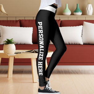 Legging Amante de Gato de Estimação Personalizado Preto Br