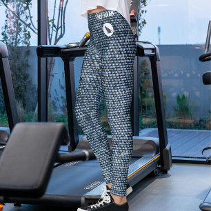 Legging Amante de Gato Moderno Mãe de Estimação Jeans Azui