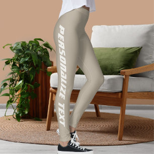 Legging Amante de Gato Personalizado Mãe de Estimação Taup