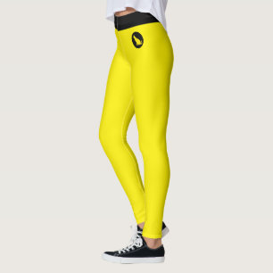 Legging Amante de Gato Personalizado Padrão Amarelo Preto