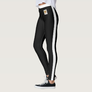Legging Amante de Gato Preto Ativo Personalizado com Faixa