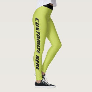 Legging Amante de Gatos Mãe de Estimação Amarelo Verde Pre