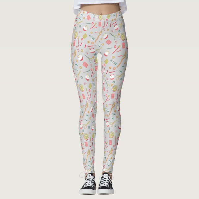 Legging Amar Acessórios de Costura Cinza (Frente)