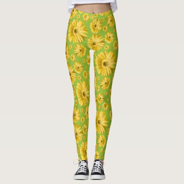 Legging Amarela Pop Daisy (Frente)