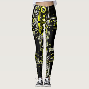Legging Amarelo 2 do circuito por todo o lado em