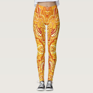 Legging Amarelo-branco texturizado "Ratti_Creative_Arts"
