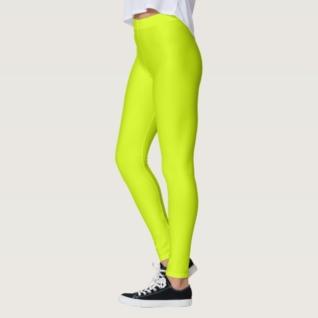 Legging  Amarelo Chartreuse (cor sólida)  (Esquerda)