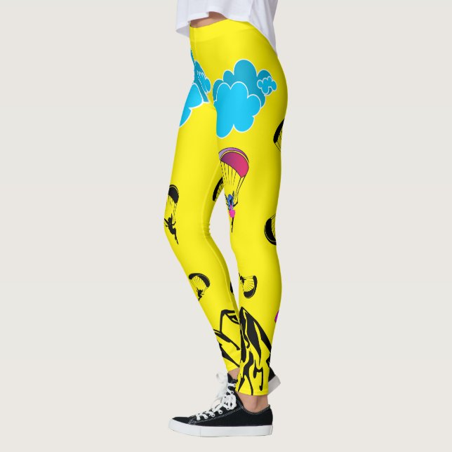 Legging Amarelo das caneleiras do cenário do duende do (Esquerda)