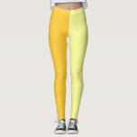 Legging Amarelo Escuro Claro Duas Pontas Divididas Metade<br><div class="desc">Amarelo claro e escuro Dois tons Dividir a cor dos dois lados do design. #twotoneleggings #colorsplitleggings</div>