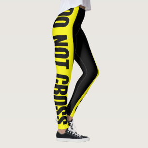 Legging Amarelo Não Cruze A Cena De Crime Áreas Perigosas 