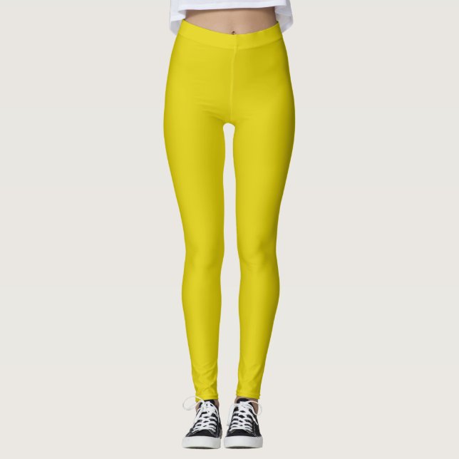 Legging Amarelo polidado brilhante (Frente)