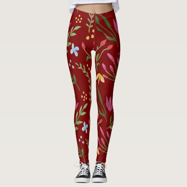 Legging Amarelo-rosa-rosa-azul-claro-amarelado (Frente)