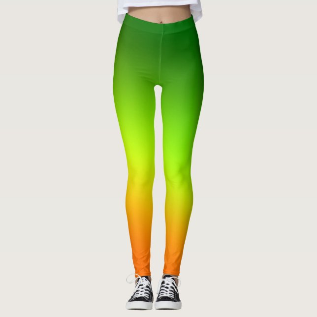 Legging Amarelo verde laranja simples minimal.personalizad (Frente)