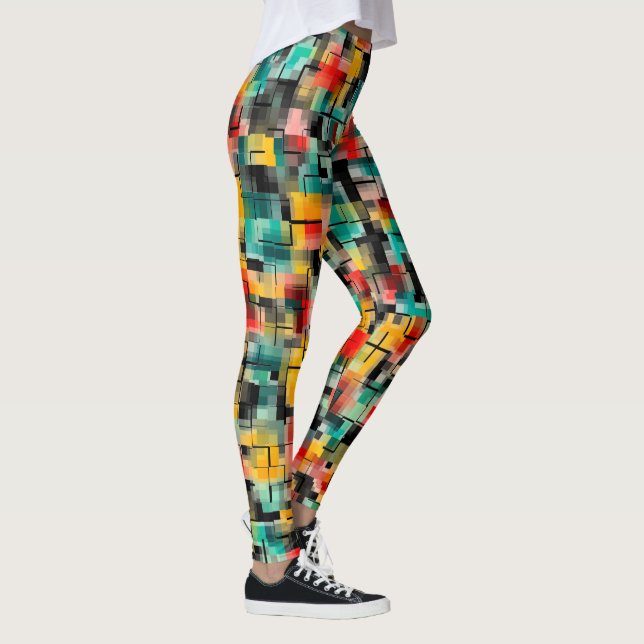 Legging Amarelo Verde Vermelho Amarelo (Direita)