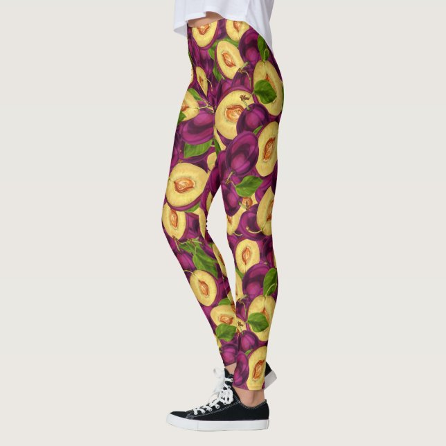 Legging Ameixas de Aquarela (Esquerda)