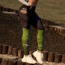 Legging American Football Field Name Team Jersey Number