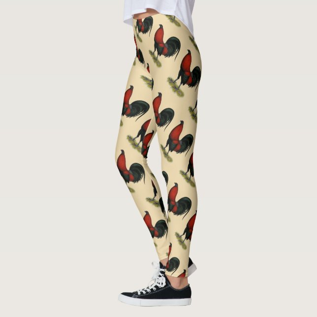 Legging American Game BB Black Red Rooster (Esquerda)