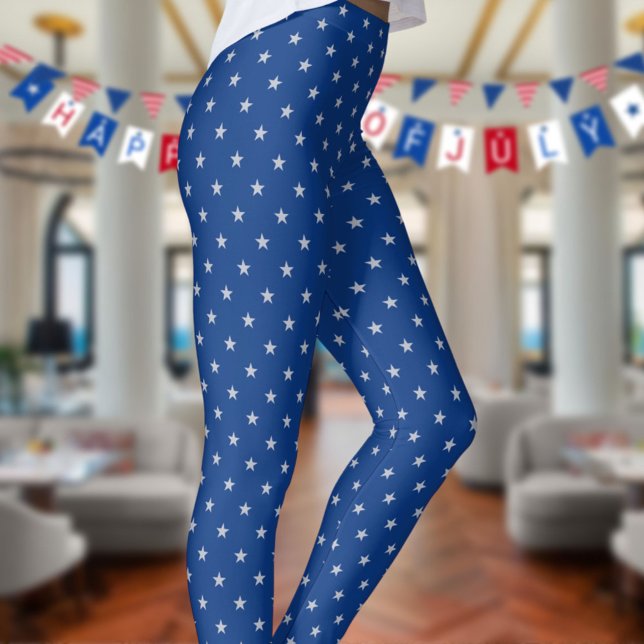 Legging Americana Star Spangled Silver Stars On Navy 3 (Criador carregado)
