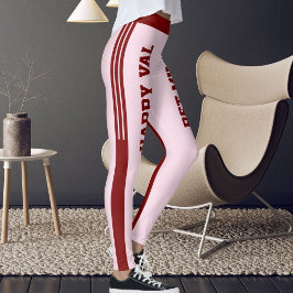 Legging Amigos de estimação DIY Feliz Dia dos Namorados Ro