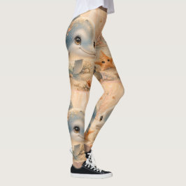 Legging Amizade Submarina - Golfinho e Estrela-do-Mar (2)