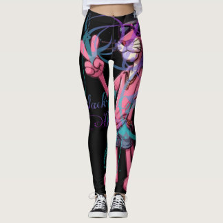 Legging Amo pantera cor-de-rosa