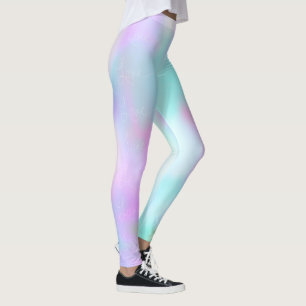Legging Amor Abstrato Pastel Letras à Mão Corações